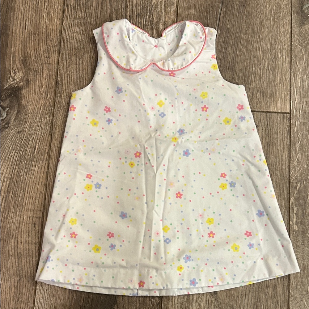 The Beaufort Bonnet Company Floral Kids Dress - White with Multicolor Accents